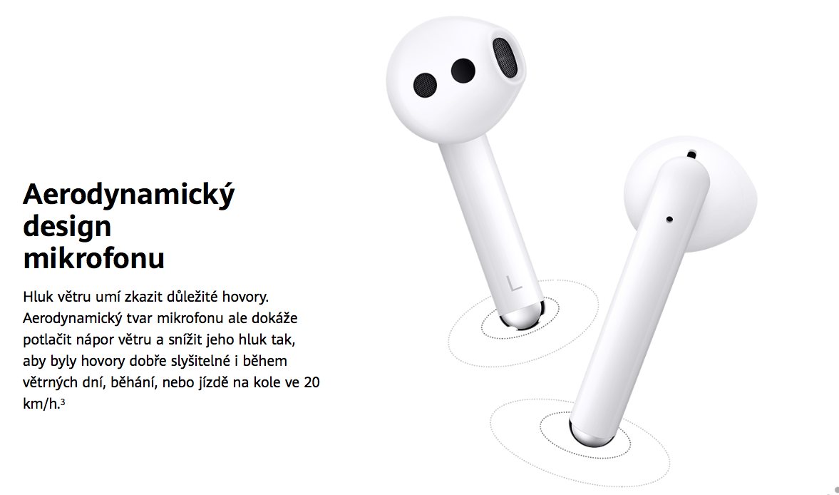 Huawei FreeBuds 3 White - Bezdrátová sluchátka zvuk